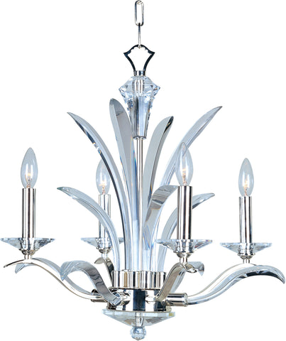 Paradise 4-Light Chandelier Plated Silver - C157-39944BCPS