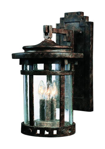 Santa Barbara VX 3-Light Outdoor Wall Lantern Sienna - C157-40035CDSE