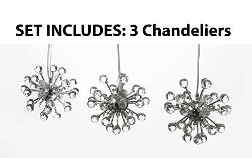 Modern Contemporary Empress Crystal (Tm) Chandelier Lighting Light Fixture H 20-51" W 9" **Set Of 3*** - G7-983/6-Set Of 3