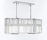 8 Light 37" Modern Contemporary Crystal Chandelier Rectangular Chandeliers LightingLimited Edition - G7-92606/8