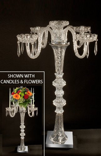 Set Of 10 Wedding Candelabras Candelabra Centerpiece Centerpieces - Set Of 10 - G9-Silver/722-Set Of 10