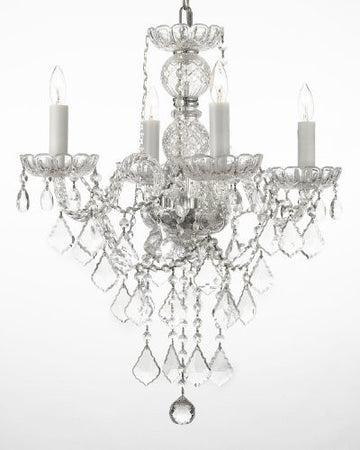 New Authentic All Crystal Chandelier Lighting H22" X W17" - J10-3/26098/4