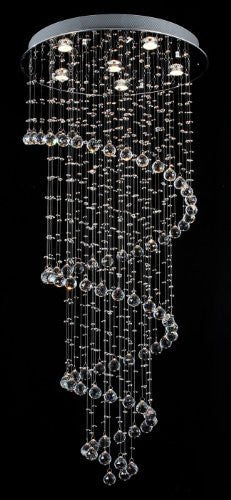 Modern Contemporary Chandelier Spiral "Rain Drop" Chandeliers W26" X H60" - G902-958/6
