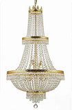 Made with Swarovski Crystal French Empire Crystal Chandelier Lighting H50" X W24" Good for Foyer, Entryway, Family Room, Living Room and More! - A500-CG/870/15SW