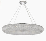 Crystal Halo Chandelier Modern / Contemporary Lighting Floating Orb 41" Wide - Good For Dining Room Foyer Entryway Family Room