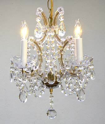 Swarovski Crystal Trimmed Chandelier Maria Theresa Crystal Chandelier H15" X W15" - A83-1531/4Sw