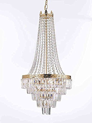 French Empire Crystal Chandelier Lighting Empress Crystal (Tm) H30" X W17" - J10-CG/B8/26026/4