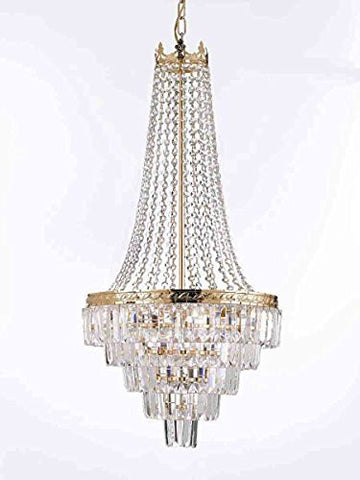 French Empire Crystal Chandelier Lighting Empress Crystal (Tm) H30" X W17" - J10-CG/B8/26026/4