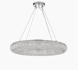 Crystal Halo Chandelier Modern/Contemporary Lighting Floating Orb 32" Wide- Good for Dining Room, Foyer, Entryway, Family Room and More - A113-3132/9