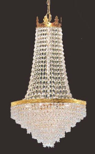 French Empire Crystal Chandelier W/ Swarovski Crystal H30" X W17" - J10-Cg/26026/4Sw