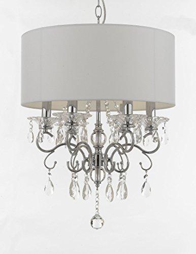 Silver Mist Crystal Drum Shade Chandelier Lighting - J10-02006