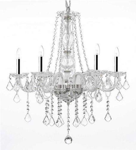 Crystal Chandelier Chandeliers Lighting w/Chrome Sleeves! - G46-B43/B26/384/5