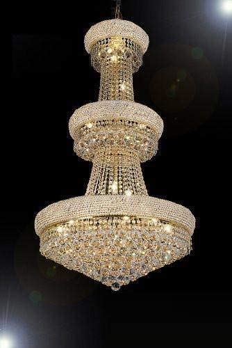 French Empire Crystal Chandelier H50" X W30" - Perfect For An Entryway Or Foyer - A500-541/24
