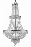 Set of 3-1 French Empire Crystal Chandelier Lighting H50" X W24" - Great for The Dining Room, Living Room! and 2 Empire Crystal Wall Sconce Lighting H 18" X W 9.5" X D 5" - 1EA CS/870/15 + 2EA CS/4/5/WALLSCONCE