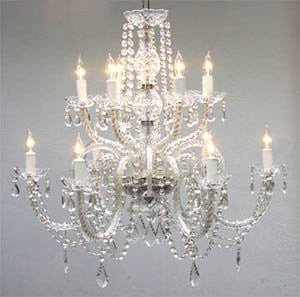 Chandelier Lighting Crystal Chandeliers H27" X W32" - A500-385/6+6