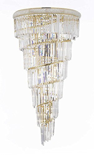 French Empire Crystal Chandelier Lighting With Gold Finish H 54" X W 30" - G7-B40/2163/34