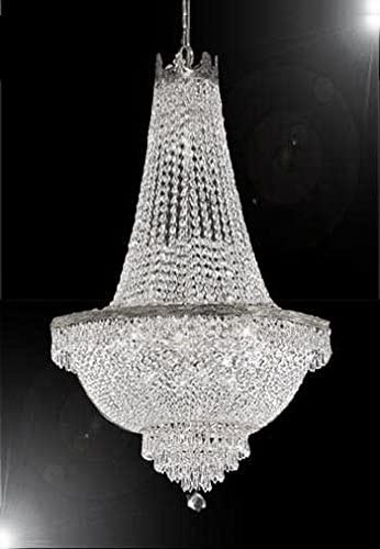Swarovski Crystal Trimmed French Empire Chandelier Lighting- Great for the Dining Room, Foyer, Entry Way, Living Room H50" X W24" - A500-C7/CS/870/9SW