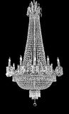 Swarovski Crystal Trimmed French Empire Silver Crystal Chandelier Lighting W 25" H52" 12 Lights - Great for The Dining Room, Foyer, Entry Way, Living Room - A500-C7/CS/1280/8+4SW