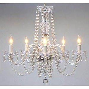 Swarovski Crystal Trimmed Chandelier Chandelier H25" X W24" - A46--384/5Sw