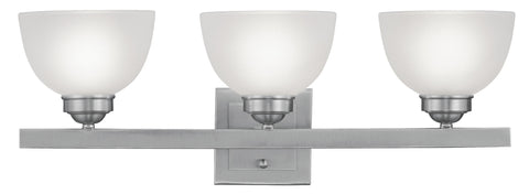 Livex Somerset 3 Light Brushed Nickel Bath Light - C185-4203-91