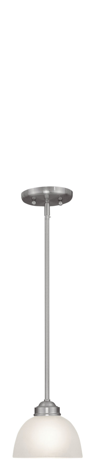 Livex Somerset 1 Light Brushed Nickel Mini Pendant - C185-4210-91