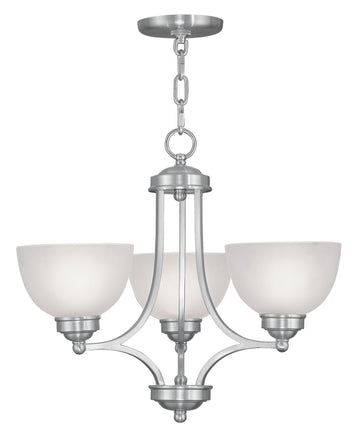 Livex Somerset 3 Light Brushed Nickel Chandelier - C185-4213-91