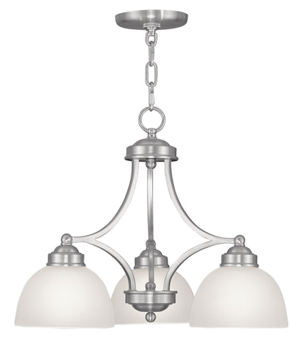 Livex Somerset 3 Light Brushed Nickel Chandelier - C185-4223-91