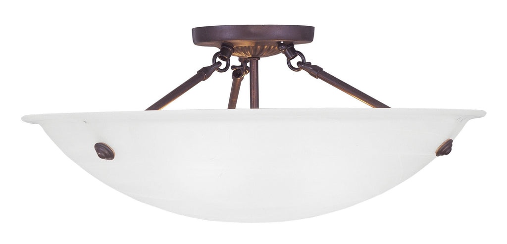 Livex Oasis 3 Light Bronze Ceiling Mount - C185-4274-07