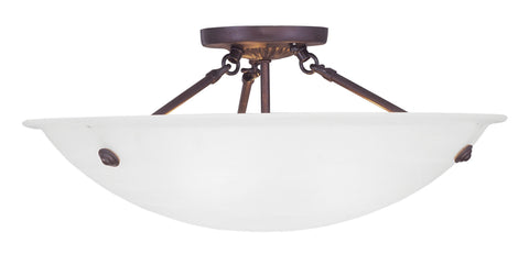 Livex Oasis 3 Light Bronze Ceiling Mount - C185-4274-07