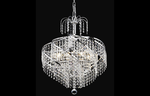 C121-8052D18C/RC - Regency Lighting: Spiral 8 light Chrome Pendant Clear Royal Cut Crystal