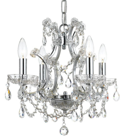 Clear Hand Cut Crystal Mini Chandelier - C193-4454-CH-CL-MWP