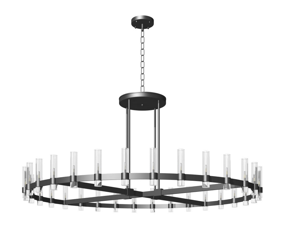 Inspired Ravelle Style Round Chandelier 84" Vintage Barn Metal Industrial Loft Rustic Lighting