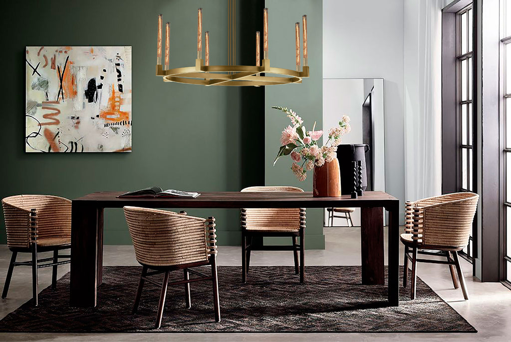 Inspired Cannele Style Round Chandelier 48" Vintage Barn Metal Industrial Loft Rustic Lighting