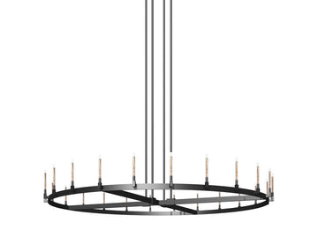 Corsica Round Chandelier 96" Vintage Barn Metal Chandeliers Industrial Loft Rustic Lighting Great for the Living Room, Dining Room, Foyer and Entryway - A113-CB/4462/24