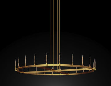 Corsica Round Chandelier 84" Vintage Barn Metal Chandeliers Industrial Loft Rustic Lighting Great for the Living Room, Dining Room, Foyer and Entryway - G7-CG/4462/20