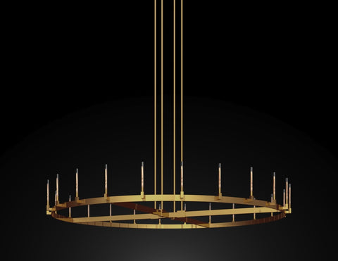 Corsica Round Chandelier 96" Vintage Barn Metal Chandeliers Industrial Loft Rustic Lighting Great for the Living Room, Dining Room, Foyer and Entryway - A113-CG/4462/24