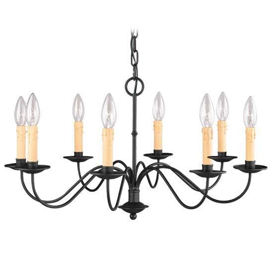 Livex Heritage 8 Light Black Chandelier - C185-4468-04