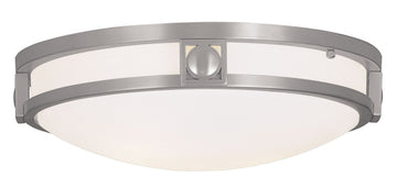 Livex Titania 2 Light Brushed Nickel Ceiling Mount - C185-4487-91