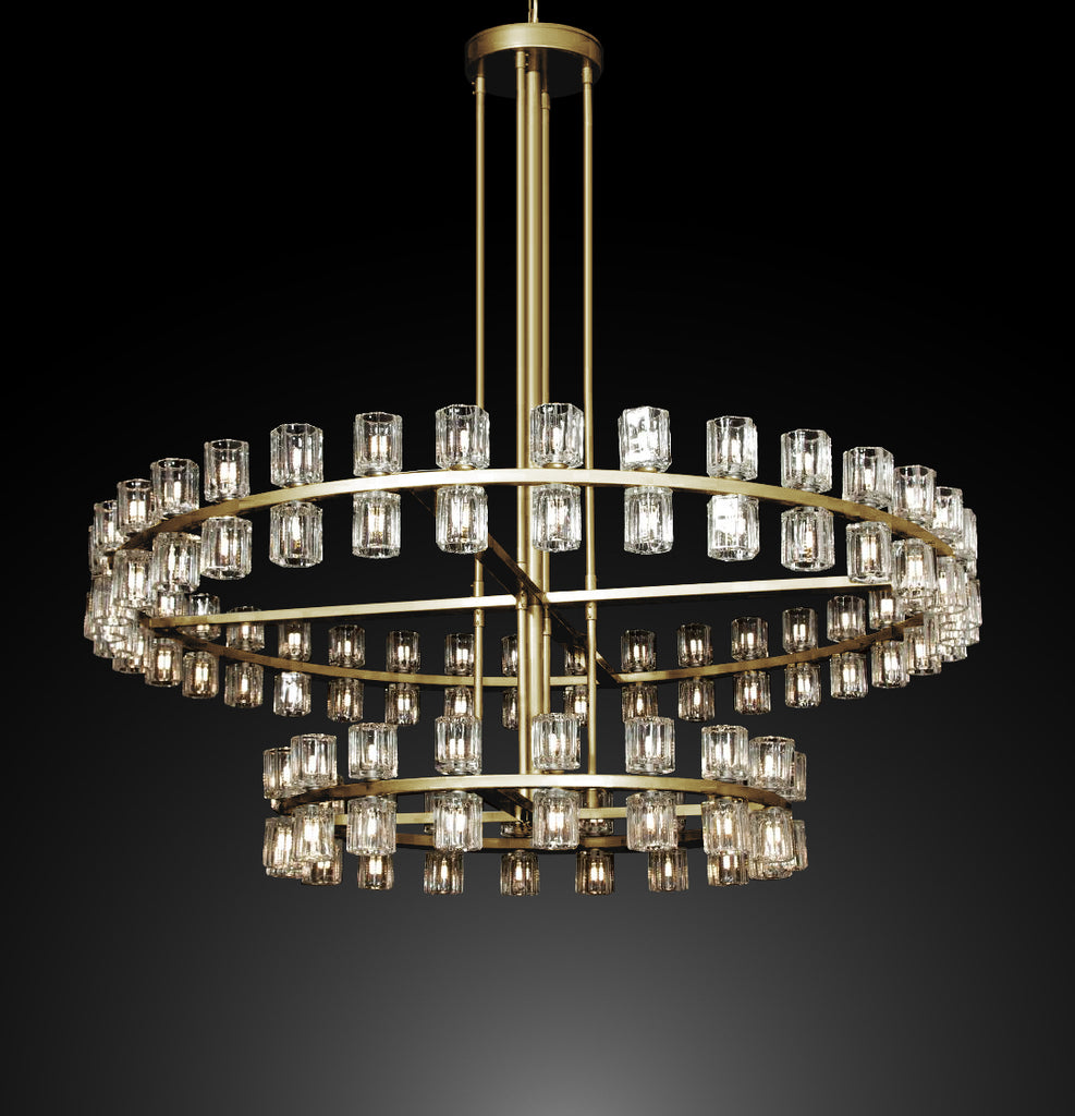 Archanne Round 2-Tier Chandelier Lighting 60" Great For The Family Room, Living Room, Entryway, Foyer, And More - A500-CG/4511/108