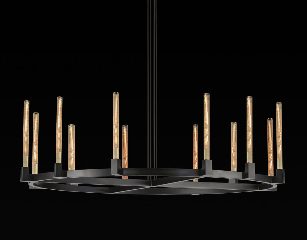 Corsica Round Chandelier 60" Vintage Barn Metal Chandelier Chandeliers Industrial Loft Rustic Lighting Great for the Living Room, Dining Room, Foyer and Entryway, Family Room, and more - A500-CB/4462/12