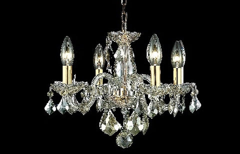 C121-7804D15GS-GS/RC - Regency Lighting: Baroque 4 light Golden Shadow Pendant Golden Shadow (Champagne) Royal Cut Crystal