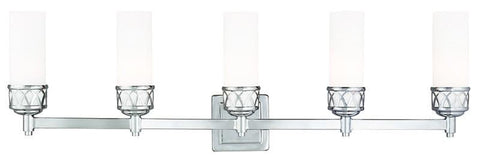 Livex Westfield 5 Light Polished Chrome Bath Light - C185-47185-05