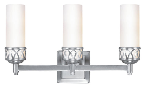 Livex Westfield 3 Light Brushed Nickel Bath - C185-4723-91