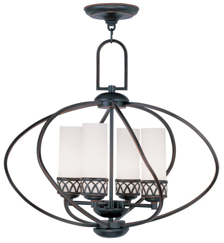 Livex Westfield 4 Light Olde Bronze Chandelier - C185-4724-67