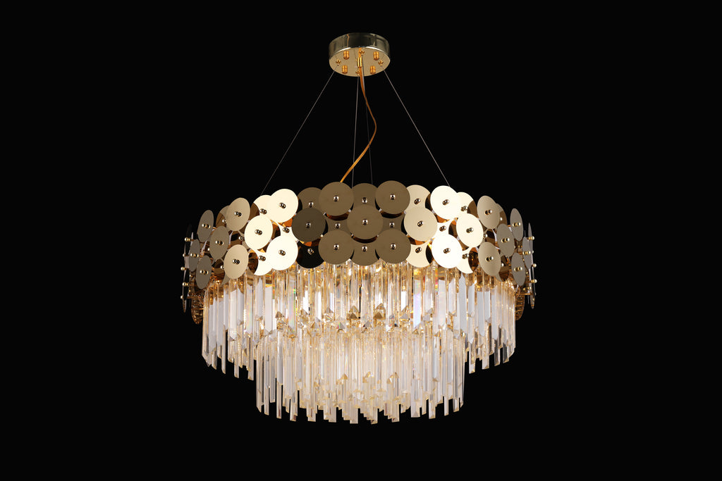 Palladium Glass Fringe Chandelier Chandeliers Lighting 32" Wide-  Great for The Dining Room, Living Room, Family Room, Foyer, Entryway, Bedroom and More - G7-4733/12