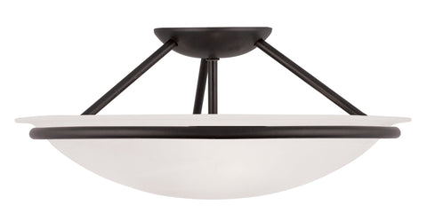 Livex Newburgh 3 Light Black Ceiling Mount - C185-4824-04