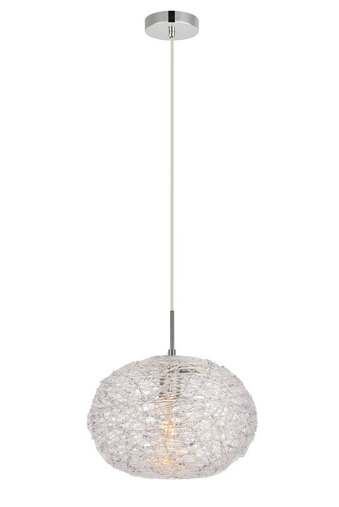 ZC121-LDPD2068 - Living District: Lilou Collection Pendant D11.8'' H9.3 Lt:1 Chrome and Clear Finish