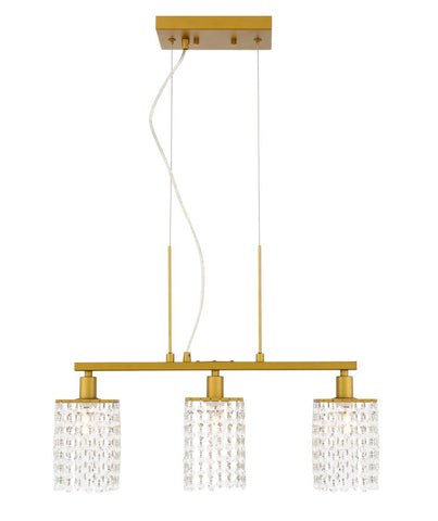 ZC121-LD7501BR - Living District: Taylor 3 light Brass Pendant