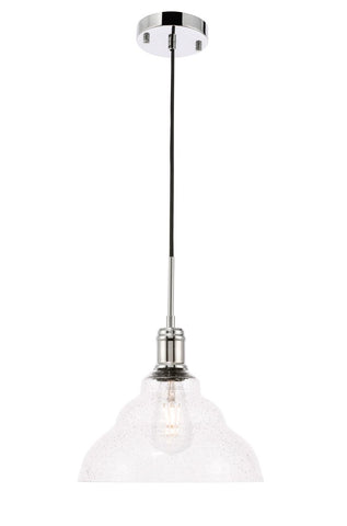 ZC121-LD6220C - Living District: Gil 1 light Chrome and Clear seeded glass pendant