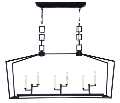 ZC121-1512G54VB - Urban Classic: Denmark 6 light Vintage Bronze Chandelier